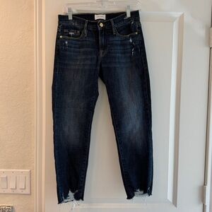 Frame Denim Dark Wash Ankle Jeans